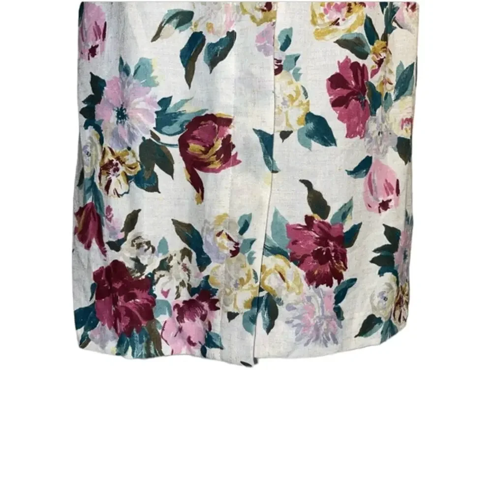 Damon Petite Vintage Union Made Floral Dress w/ Pockets & Belt Made USA Size 10